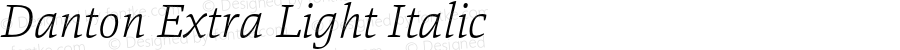 Danton Extra Light Italic