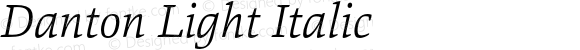 Danton Light Italic