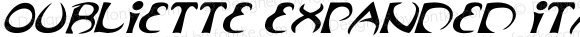 Oubliette Expanded Italic Expanded Italic
