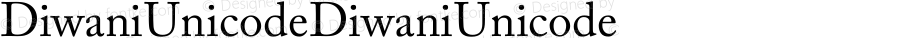 Diwani Unicode Diwani Unicode Version 1.00