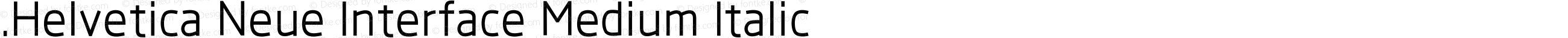 .Helvetica Neue Interface Medium Italic P4