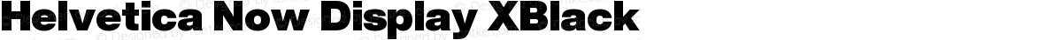 Helvetica Now Display XBlack