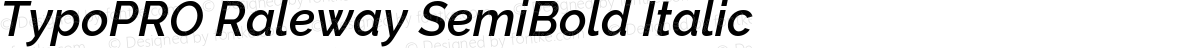 TypoPRO Raleway SemiBold Italic