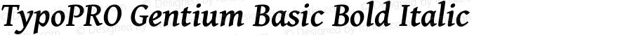 TypoPRO Gentium Basic Bold Italic