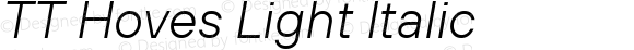 TT Hoves Light Italic