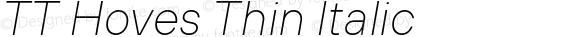 TT Hoves Thin Italic