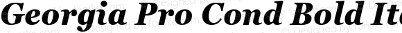 Georgia Pro Cond Bold Italic Version 6.11