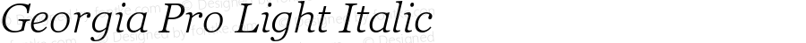 Georgia Pro Light Italic