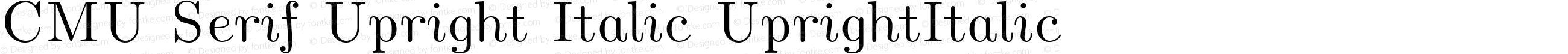 CMU Serif Upright Italic UprightItalic