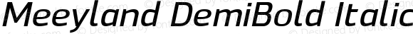 Meeyland DemiBold Italic