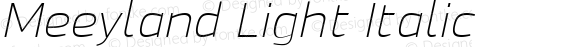 Meeyland Light Italic