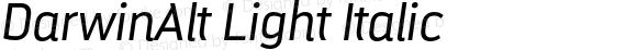 DarwinAlt Light Italic