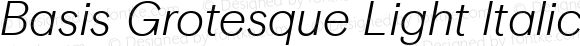 Basis Grotesque Light Italic