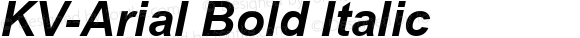 KV-Arial Bold Italic MS core font:v1.00