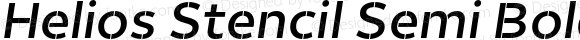 Helios Stencil Semi Bold Italic