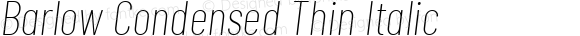 Barlow Condensed Thin Italic