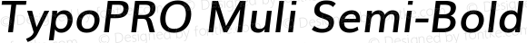 TypoPRO Muli Semi-Bold Italic