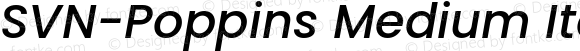 SVN-Poppins Medium Italic