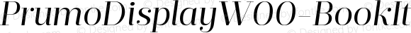 PrumoDisplayW00-BookItalic Regular Version 1.10