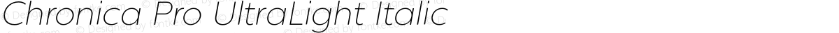 Chronica Pro UltraLight Italic