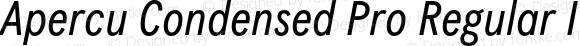 Apercu Condensed Pro Regular Italic
