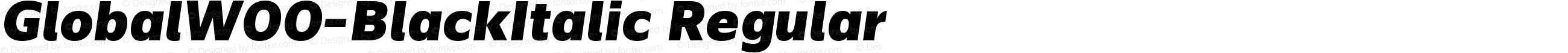 GlobalW00-BlackItalic Regular