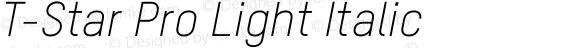 T-Star Pro Light Italic