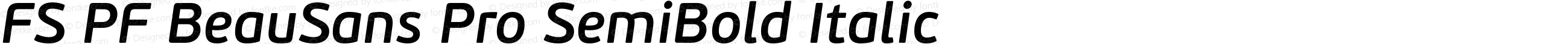 FS PF BeauSans Pro SemiBold Italic