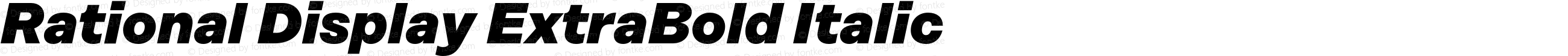 Rational Display ExtraBold Italic