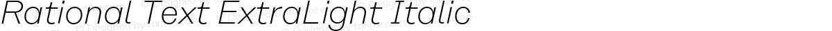 Rational Text ExtraLight Italic