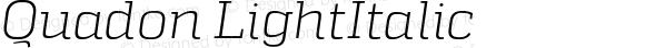 Quadon LightItalic