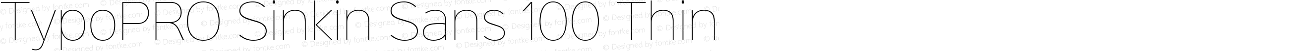 TypoPRO Sinkin Sans 100 Thin