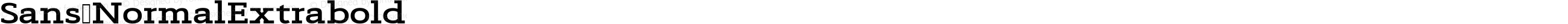 Sans NormalExtrabold
