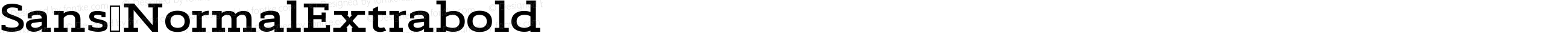 Sans NormalExtrabold