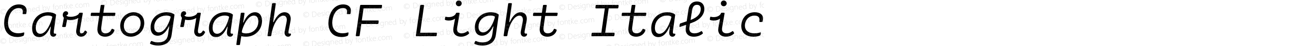 Cartograph CF Light Italic