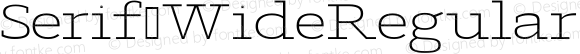 Serif WideRegular Version Version 1.0