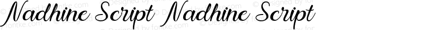 Nadhine Script Nadhine Script Version 1.000