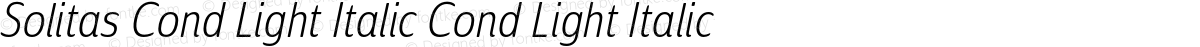 Solitas Cond Light Italic Cond Light Italic