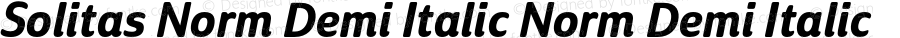 Solitas Norm Demi Italic Norm Demi Italic