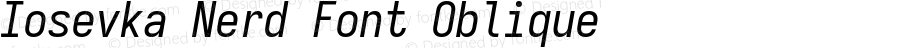 Iosevka Term SS04 Oblique Nerd Font