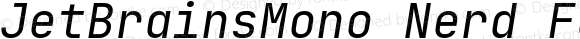 JetBrainsMono Nerd Font Italic
