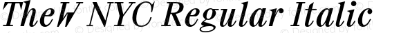 TheW NYC Regular Italic