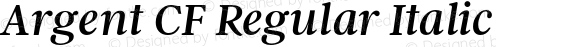 Argent CF Regular Italic