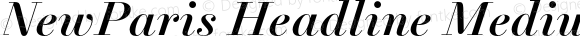 NewParis Headline Medium Italic