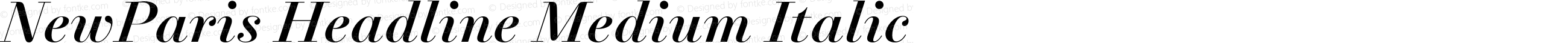 NewParis Headline Medium Italic