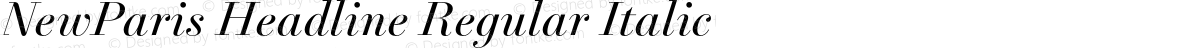 NewParis Headline Regular Italic