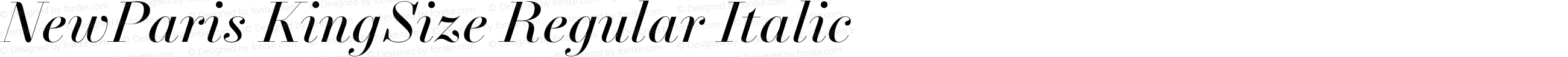 NewParis KingSize Regular Italic