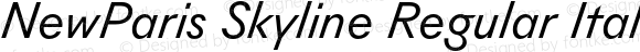 NewParis Skyline Regular Italic