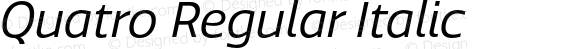 Quatro Regular Italic