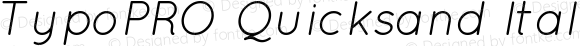 TypoPRO Quicksand Italic